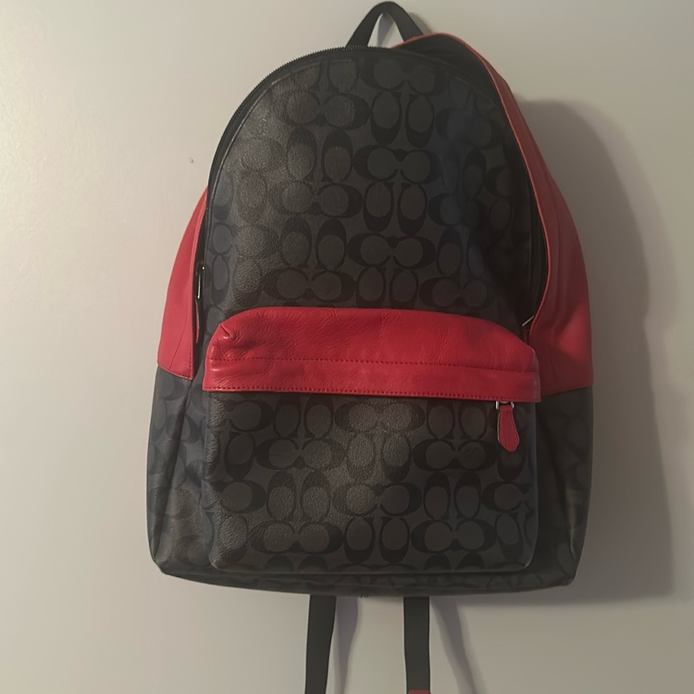 Couch Signature Black and Red Backpack